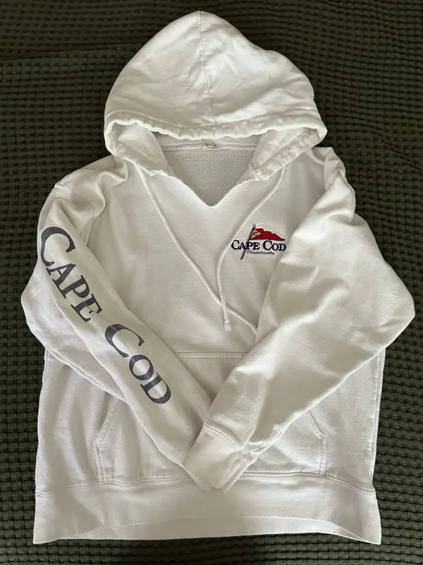 Brandy Melville John Galt White Cape Cod Hoodie - Image 4