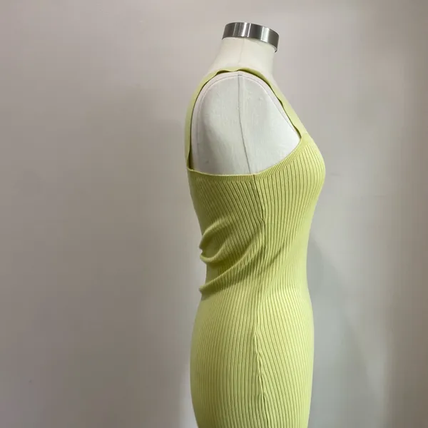Shyanne Women's Green Western‎ Ribbed Sweater Knit Midi Bodycon Dress Sz M - Image 8