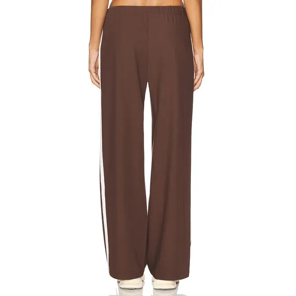 4th & Reckless Revolve Tammy Chocolate Brown Side Stripe Pull-On Track Pants M - Image 4