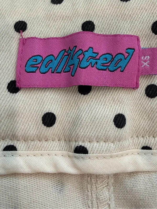 Edikted Twyla Polka Dot Low Rise Micro Shorts - Image 4