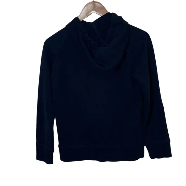 Lauren Ralph Lauren Navy Blue Button Shoulder Hoodie Sweatshirt Small - Image 3