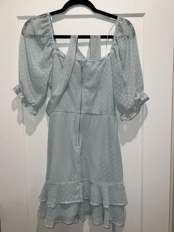 Altar'd State Dress Blue Ruffle - Image 4