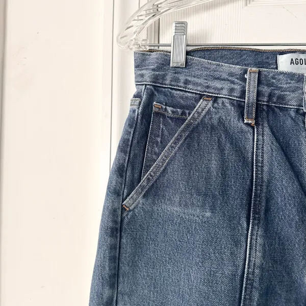 AGOLDE Cooper Cargo Denim Jeans A9120 Revolution Dark Wash 26 - Image 5