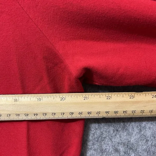 Soho‎ Street New York Company Hoodie Womens Medium Red Full Zip Lace Accent - Image 7