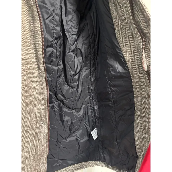 And Now This Brown Herringbone Hooded Coat M Size M - Image 6