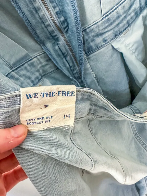 Free People We the Free CRVY 2nd Ave One Piece Denim Jumpsuit - Image 11
