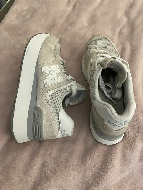 New Balance 574 Platform Shoes Size Women (9) Mens (7.5) - Image 5