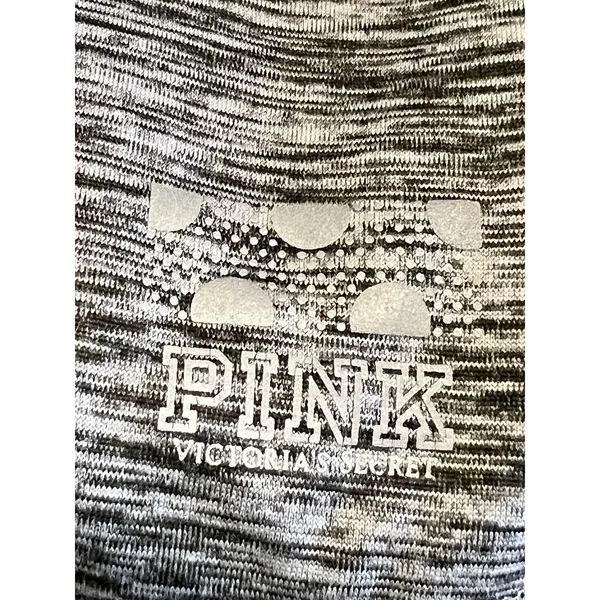 Victoria’s Secret PINK Women's Gray Marl Top Shirt Black Mesh Back Size M Medium - Image 4