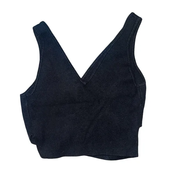 Abercrombie and Fitch black criss cross tank top women’s size small - Image 2