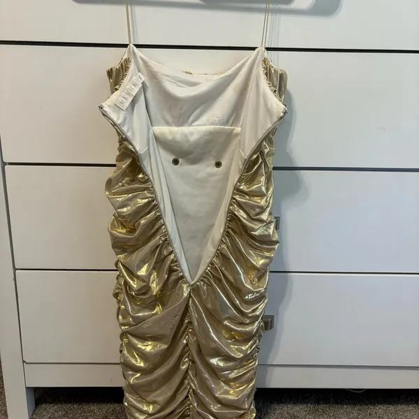 Meshki Gold Metallic Dress *flawed* - Image 3