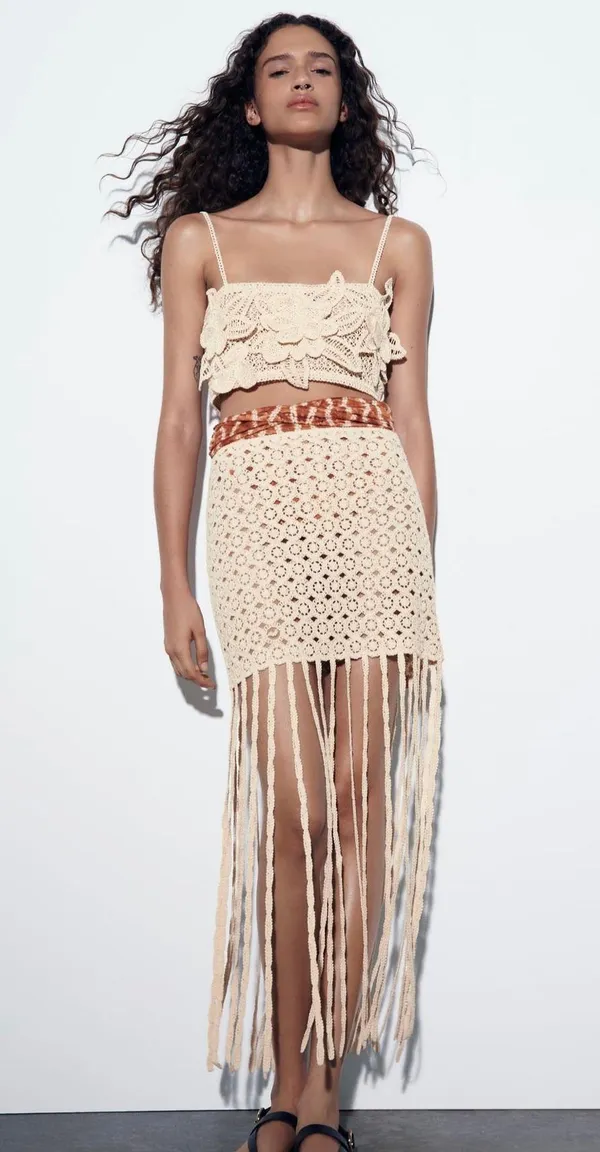 ZARA Crochet Skirt - Image 6