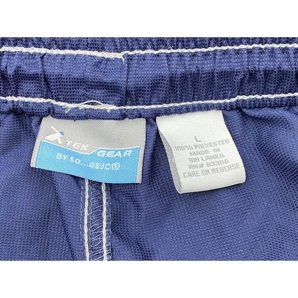 Tek Gear Women's Blue Athletic Bungee Drawstring Cargo Pocket‎ Shorts New Swim L - Image 6