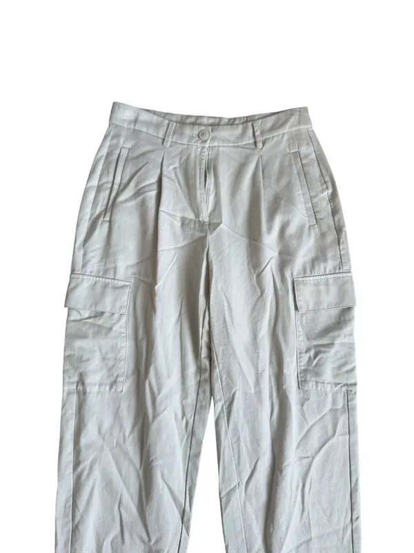 OLD NAVY Taylor Straight Beige High Rise Trousers Pants Size Small - Image 6