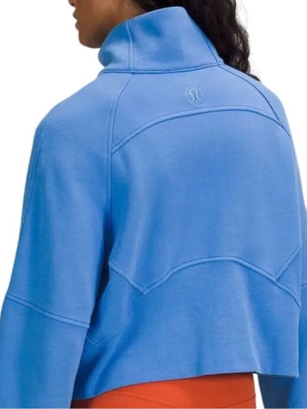 Lululemon Scuba Oversized Funnel Neck Half Zip Blue Size M/L - Image 2