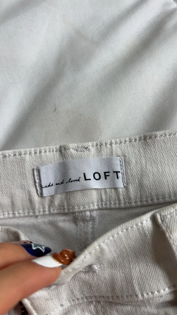 white loft low rise jean shorts - Image 2
