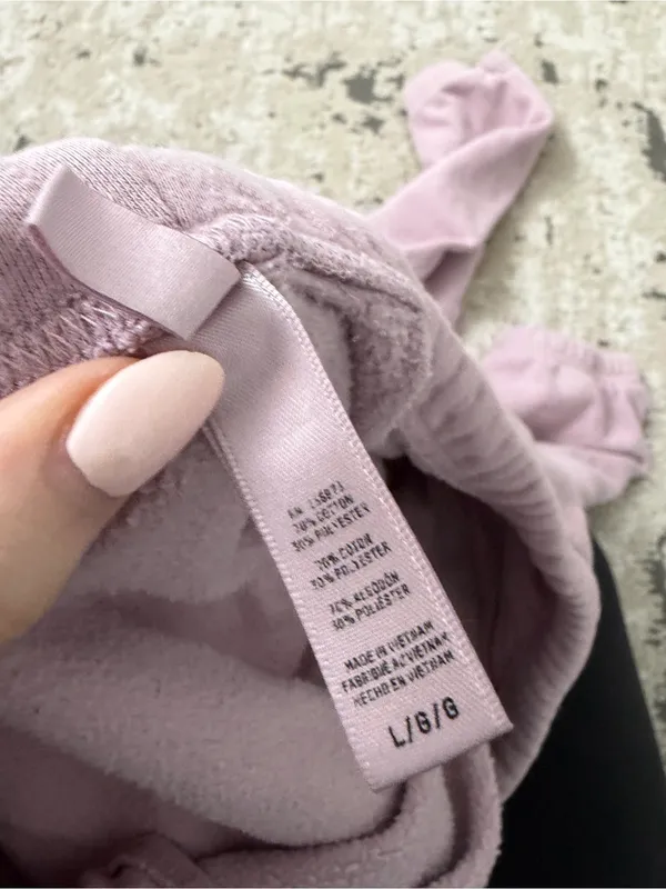 Skims Pink Sweatpant Joggers Size Large - Image 3