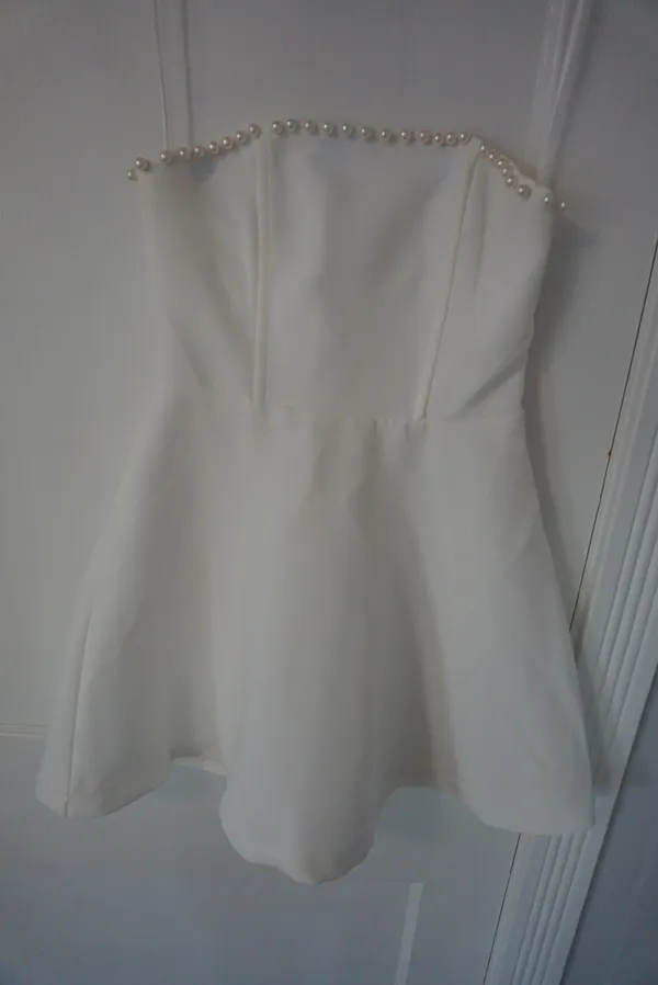 Altar'd State White Strapless Mini Dress - Image 2