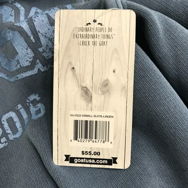 GOAT USA Adult Linden Crew Neck Sweatshirt in Slate Size XS NWT - Image 4