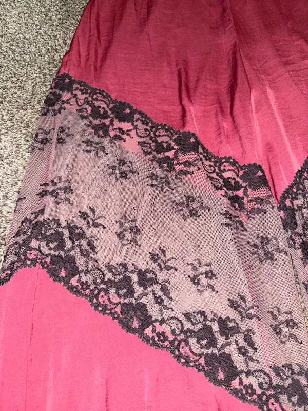Free People Intimately Fuchsia Palm Beach Halter Jumpsuit with Lace Insets - Image 3