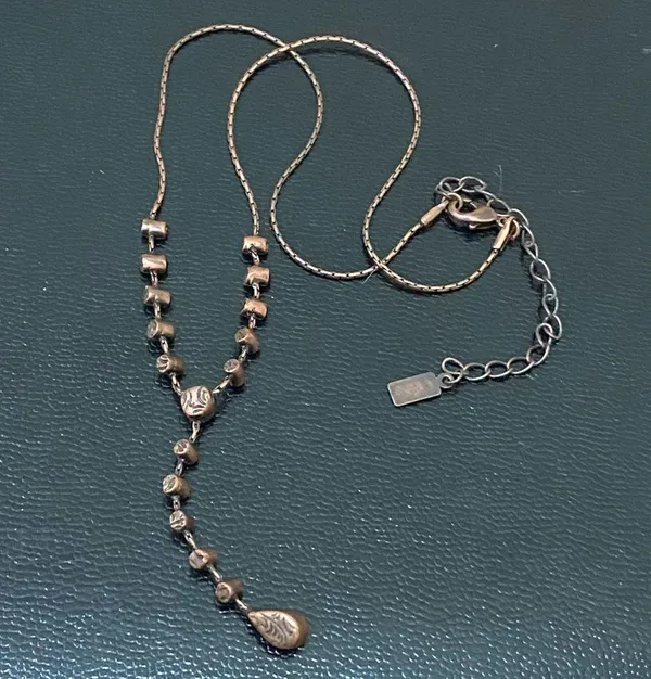 1928 Collection Copper Chocolate Rhinestones Y- Necklace - Image 5