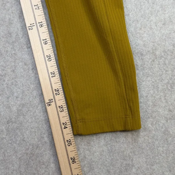 REI Co-op Leggings Womens Small Gold Ribbed Gorpcore Athleisure Hiking Trekking - Image 6
