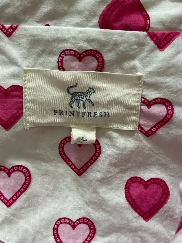 Print Fresh Organic Cotton Shorts And Top Heart Print Pajama Set Size XS - Image 3