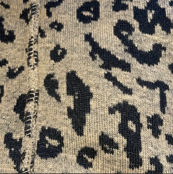 Leopard Print Teddy Jacket Brown And Black XS - Image 8
