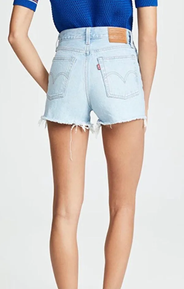 Light Wash Wedgie Shorts - Image 3