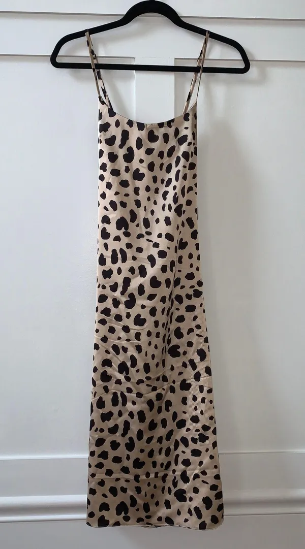 Satin Midi Slip Dress - Image 3