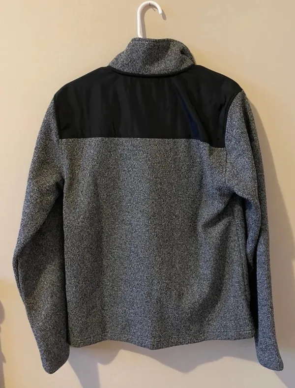 Spyder Sweater Sweatshirt Jacket 1/4 Snap Grey Black Men’s Small NEW NWT - Image 5