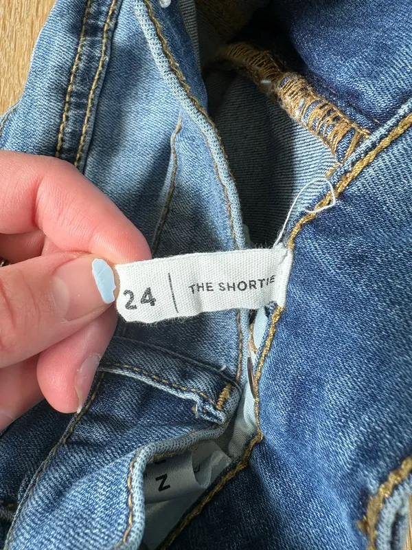 Pacsun High Rise Distressed Jean Shorts - Image 3