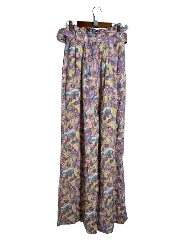 Anthropologie x La Porte Swirl Print Paperbag Wide Leg Pants XS NWT - Image 3