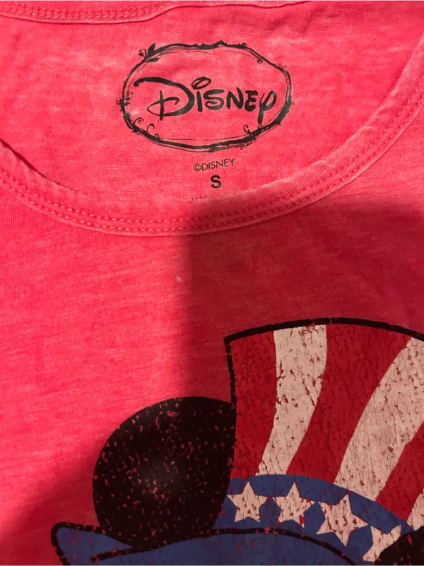 Disney women’s Red Mickey Mouse Patriotic Graphic Tee - Image 3