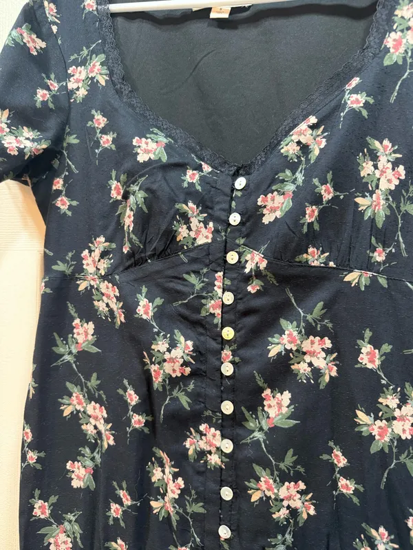 Lucky Brand Floral Lace Trimmed Midi Dress - Image 5