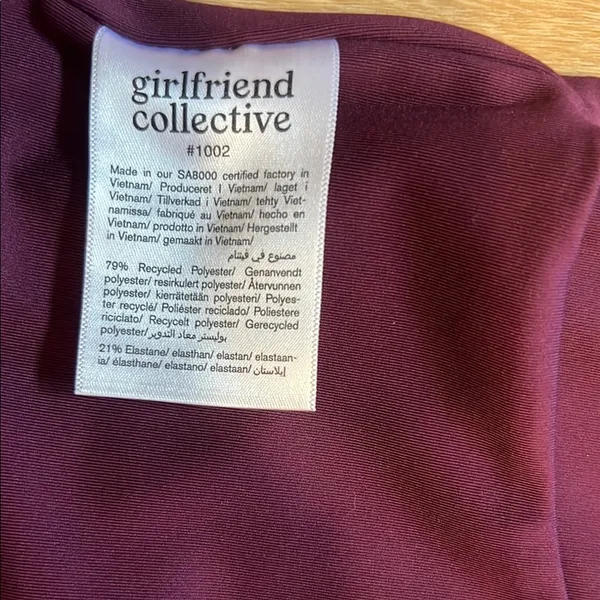 Girlfriend Collective Sport Bra Purple Size M - Image 6