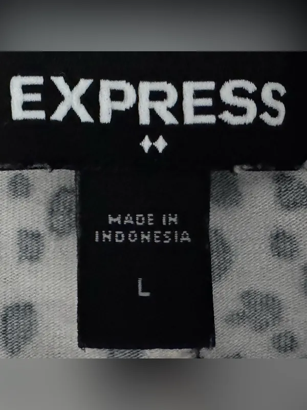 EXPRESS Black & Cream Animal Print Tank Mini Dress Size Large Soft Swingy Summer - Image 6