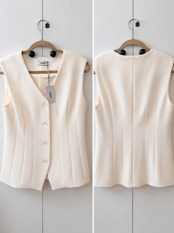 Jason Wu Ivory Tailored Vest Top Sleeveless Blazer Structured NWT - Image 2