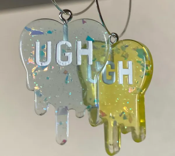 Kawaii dangle Hoop earrings✨ - Image 3