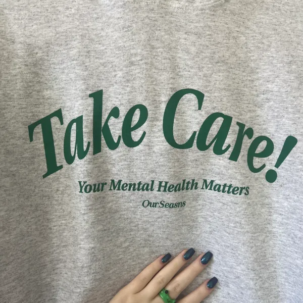 OurSeasns Take Care Hoodie Gray Size L - Image 4