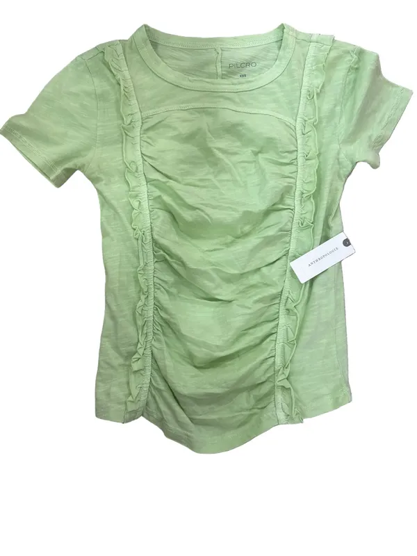 NWT Pilcro Green Ruched Short Sleeve Tee - Image 2