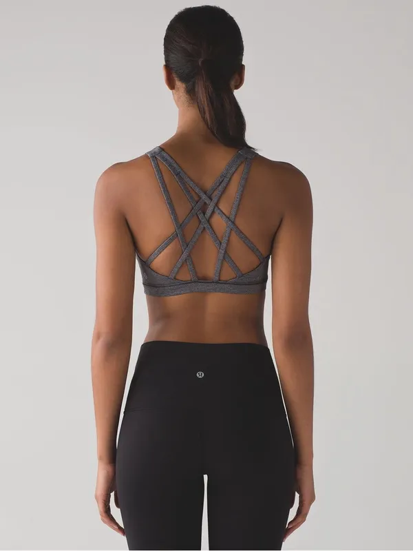 Lululemon Free To Be Serene Bra Heathered Black size 8 - Image 3