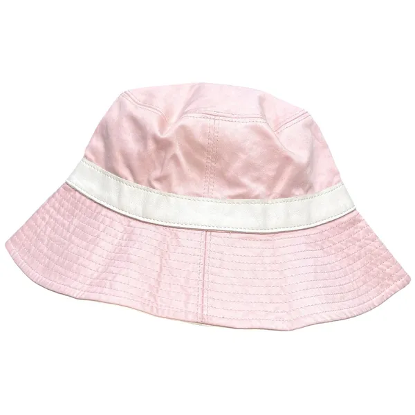 Vintage Y2K Coach Pink Bucket Hat Leather Buckle Belt Charm Size Small P/S - Image 2
