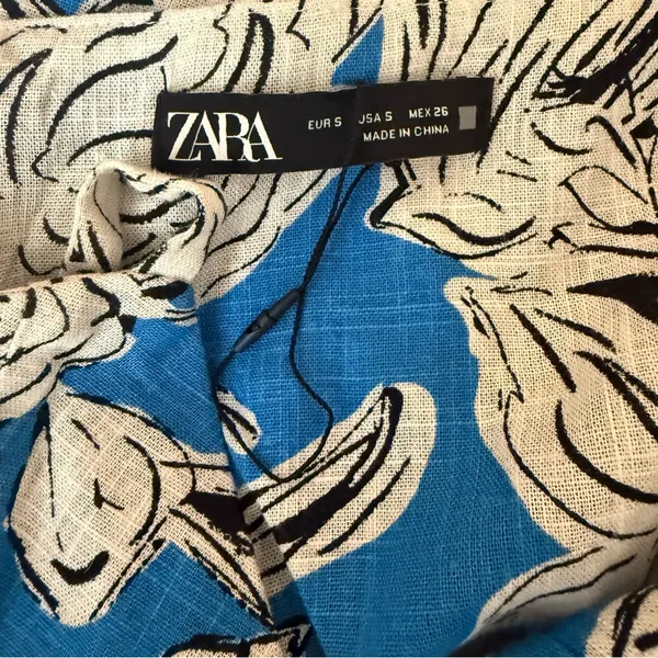 Zara Linen Blend Mini Dress - Image 4