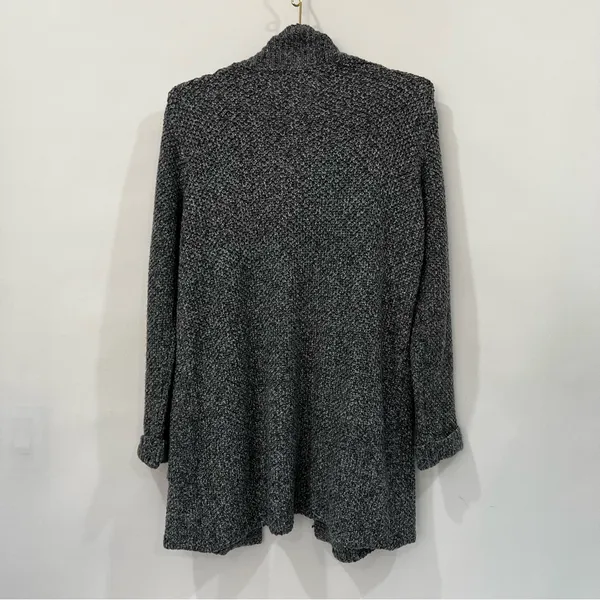 BE COOL Cardigan Heathered Charcoal Gray Knit Size Medium Long Sleeve - Image 2