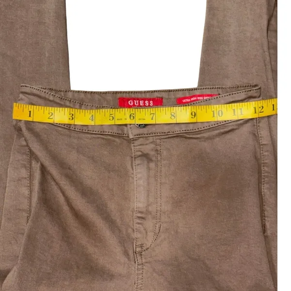 GUESS Ultra High Rise Cropped Skinny Pants Women’s Size 27 Taupe Brown Stretch - Image 7