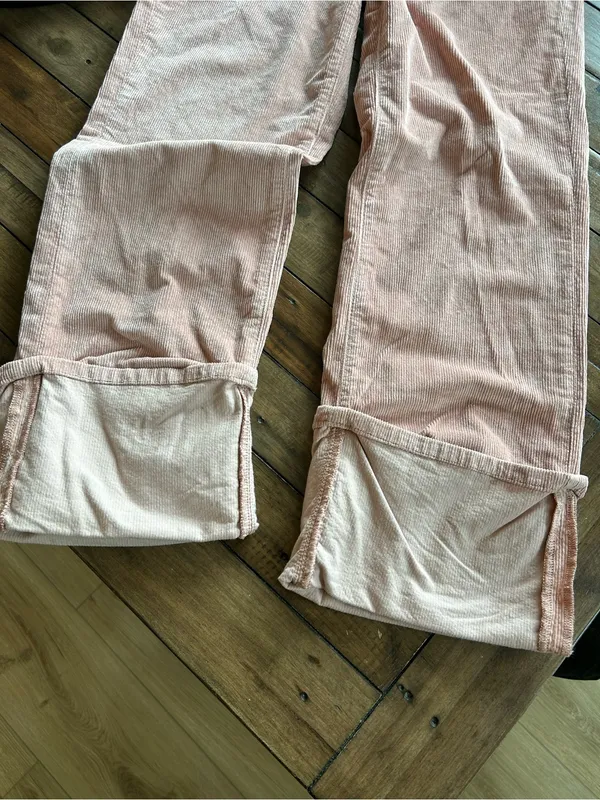 NWT Anthropologie Pilcro Scotty High Rise Cuffed Corduroy Pink Pants 27 - Image 10