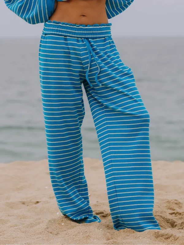 Daily Drills Malibu & Lemonade Stripe Relaxed Sweatpants - Image 3