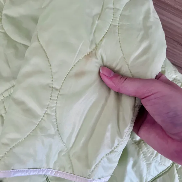 Lime Green Quilted Jacket Size L - Image 14