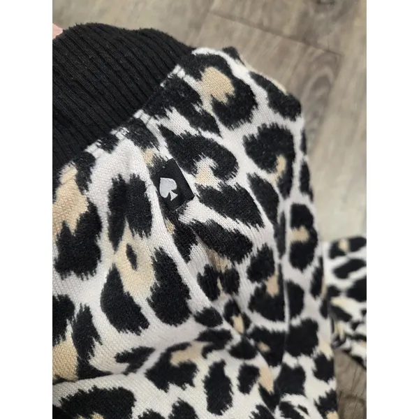 Kate Spade Classic Leopard Animal Print Shirt Joggers Pajamas Lounge Set Large - Image 7