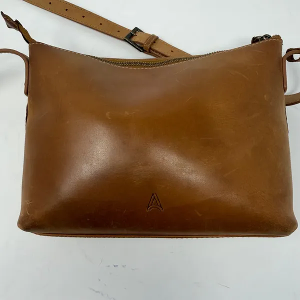 Able Olivia Crossbody Bag Tan Brown Women Small Handbag Cognac Leather - Image 6